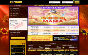 Bukti Jp Kemenangan Toto188 5000X MANIA 18 Desember 2023