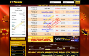 bukti jp kemenangan toto 188 16 Desember 2023 sydney pools