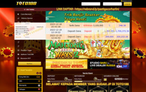 Bukti Jp Kemenangan Toto188 Mahjong Ways2 18 Desember 2023