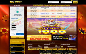 Bukti Jp Kemenangan Toto188 Gates Of Olympus 1000 24 Desember 2023