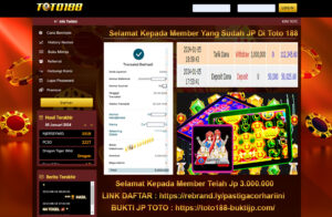 Bukti Jp Kemenangan Toto188 Starlight Princess 05 Januari 2024