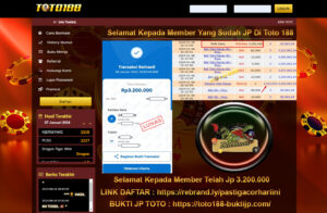 Bukti Jp Kemenangan Toto188 Toto Macau 08 Januari 2024