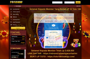Bukti Jp Kemenangan Toto188 HotHotFruitLeverlUp 10 Januari 2024