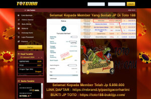 Bukti Jp Kemenangan Toto Macau 23 Januari 2024