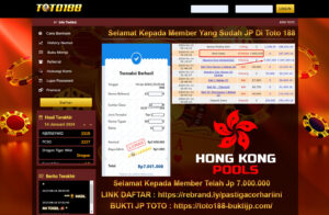 Bukti Jp Kemenangan Toto188 Hongkong Pools 14 Januari 2024