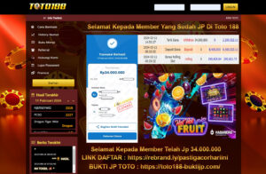 Bukti jp Kemenangan Toto188 Hot Hot Fruit 11 Februari 2024