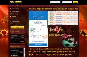 Bukti Jp Kemenangan Toto188 12 Februari 2024