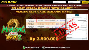 Bukti Jp Kemenangan Toto188 26 Februari 2024