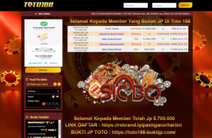 Bukti Jp Kemenangan Toto188 Sicbo Dice 22 Februari 2024