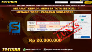 Bukti Kemenangan Toto188 Togel Pasaran Singapore 7 maret 2024
