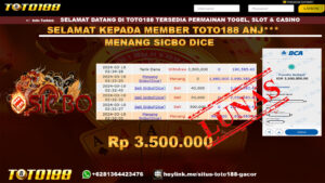 Bukti Jp Kemenangan Sicbo Dice Toto188 10 Maret 2024