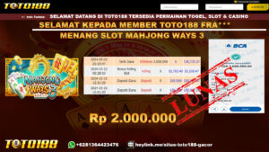 Bukti Jp Kemenangan Mhajong Ways3 22 Maret 2024