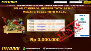Bukti Jp Kemenangan Togel Pasaran Toto Macau 21 maret 2024