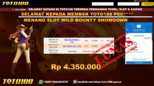 Bukti Jp Kemenangan Wild Bounty Showdown Toto188 14 Maret 2024