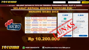 Bukti Jp Kemenangan Sicbo Dice Toto188 31 Maret 2024