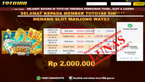 Bukti Jp Kemenangan Mahjong Ways3 Toto188 5Maret2024