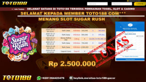 Bukti Jp Kemenangan Sugar Rush Toto188 16 Maret 2024