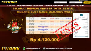 Bukti Jp Kemenangan Mahjong Ways Toto188 13 Maret 2024