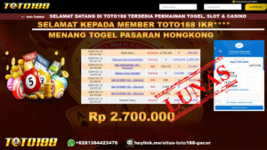 Bukti Jp Kemenangan Togel pasaran hongkong toot188 14 maret 2024