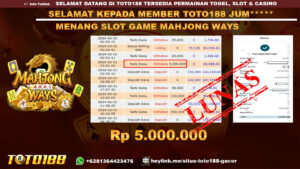 Bukti Jp Kemenangan Toto188 Mahjong ways 02 maret 24