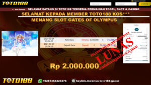 Bukti Jp Kemenangan Gates Of Olympus Toto188 24Maret2024