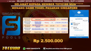 Bukti Jp Kemenangan Toto188 Singapore Pools 29 Februari 2024