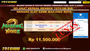 Bukti Jp Kemenangan Mahjong Ways2 Toto188 10 Maret 2024