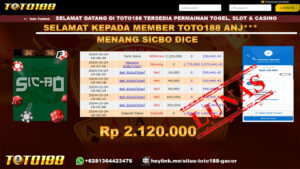 Bukti Jp Kemenangan sicbo dice toto188 24 maret 2024
