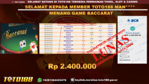 Bukti Jp Kemenangan Gama Baccarat Toto188 03 Maret 24