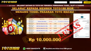 Bukti Jp Kemenangan Togel Pasaran Toto Macau 14 Maret 2024