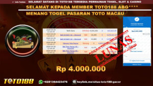 Bukti jp kemenangan Togel pasarn toto macau 29 april 2024