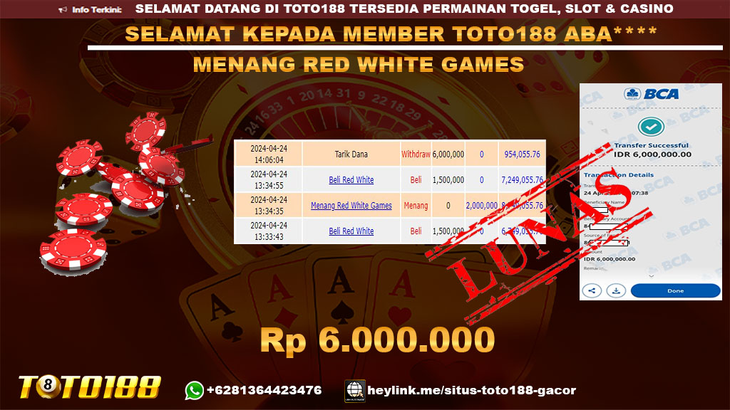 Bukti Jp Kemenangan Red White Games 24 April 2024