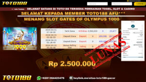 Bukti Jp Kemenangan gates Of Olympus 1000 01 April 2024
