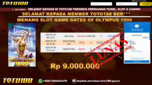 Bukti Jp Kemenangan Gates Of olympus 1000 07 april 2024