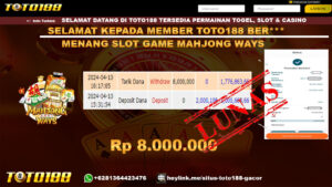 Bukti Jp kemenangan Mahjong Ways 10 April 2024