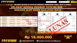 Bukti Jp Kemenangan Mahjong Ways Toto188 11 April 2024