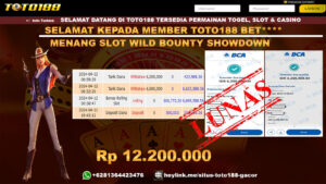 Bukti Jp Kemenangan Wild Bounty Showdown Toto188 12 April 2024
