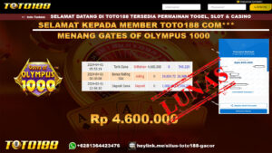 Bukti Jp Kemenangan GAtes Of Olympus 1000 01 April 2024