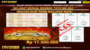 Bukti Jp Kemenangan Slot Game Mahjong Ways Toto188 11 April 2024