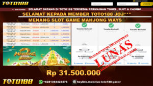 Bukti Jp kemenangan Mahjong Ways Toto188 13 April 2024