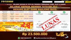 Bukti Jp Kemenangan Mahjong Ways Toto188 18 April 2024