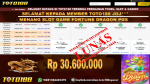 Bukti Jp Kemenangan Fortune Dragon PGS 19 April 2024