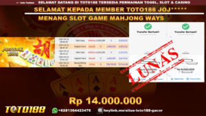 Bukti Jp Kemenangan Mahjong Ways Toto188 21 April 2024