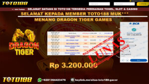 Bukti Jp Kemenangan Dragon Tiger Games 14 April 2024