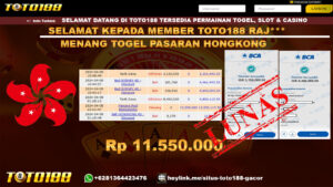 Bukti jp Kemenangan Togel Pasaran Hongkong 09 April 2024