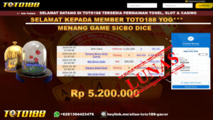 Bukti Jp Kemenangan Game Sicbo Dice 05 April 2024