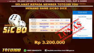 Bukti Jp Kemenangan Sicbo Dice 21 April 2024