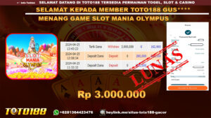 Bukti Jp kemenangan Slot mania olympus 25 april 2024
