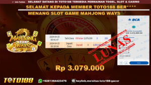 Bukti Jp Kemenangan Slot Game Mahjong Ways Toto188 25 April 2024