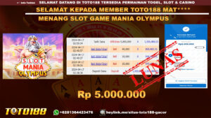 Bukti Jp Kemenangan Slot Mania Olympus Toto188 17 April 2024